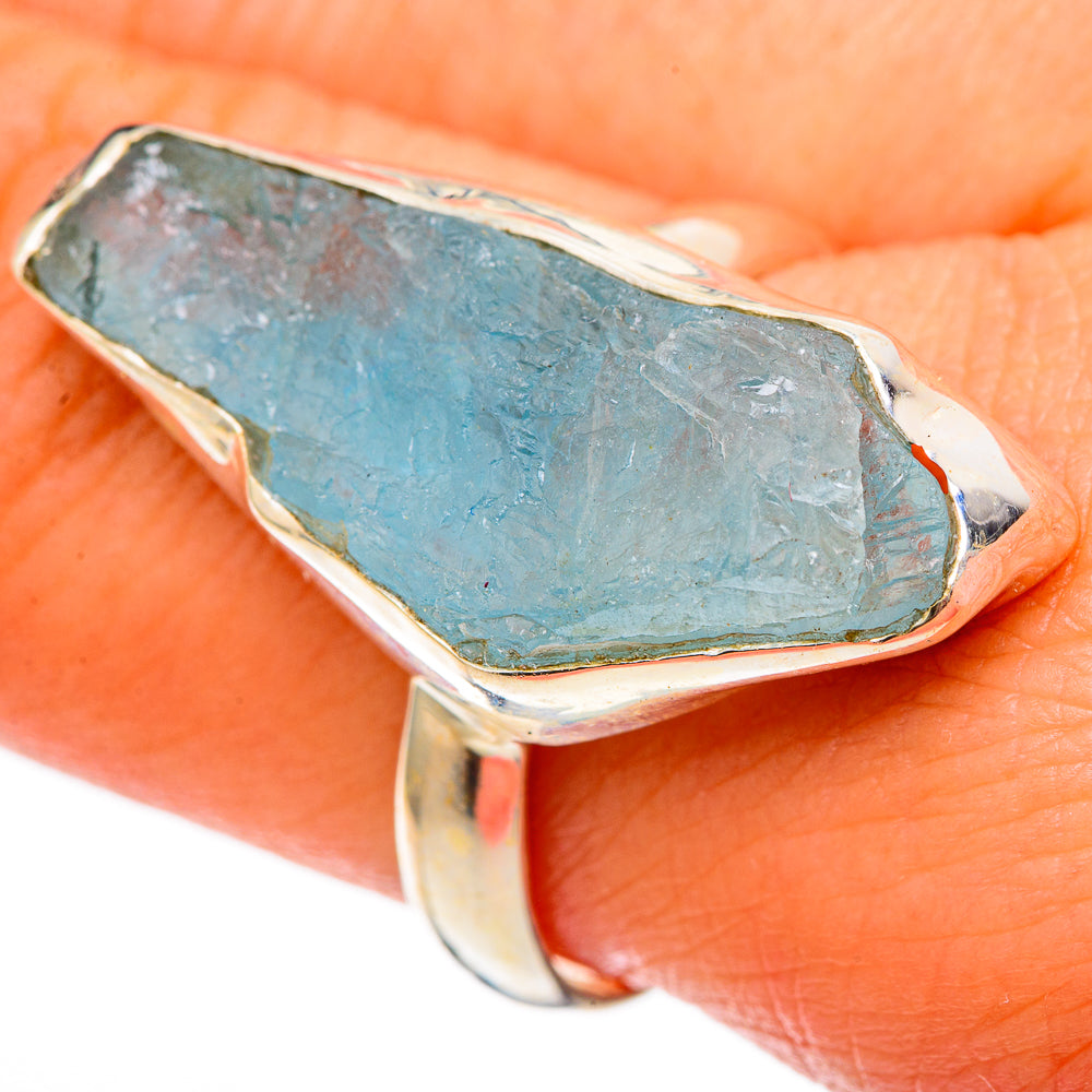 Aquamarine Rings handcrafted by Anasilvercos - RING101236