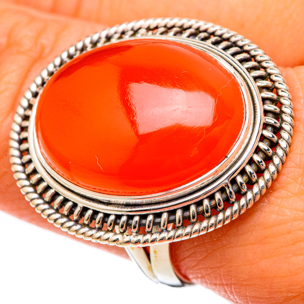Carnelian Rings handcrafted by Anasilvercos - RING101244