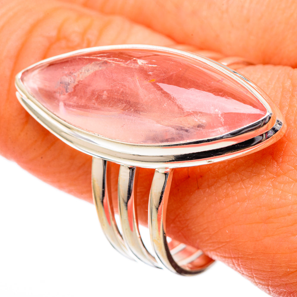 Rose Quartz Rings handcrafted by Anasilvercos - RING101266