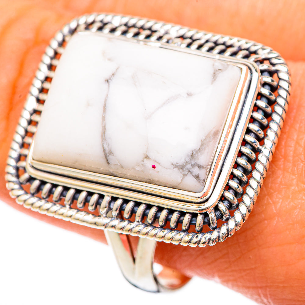 Howlite Rings handcrafted by Anasilvercos - RING101272