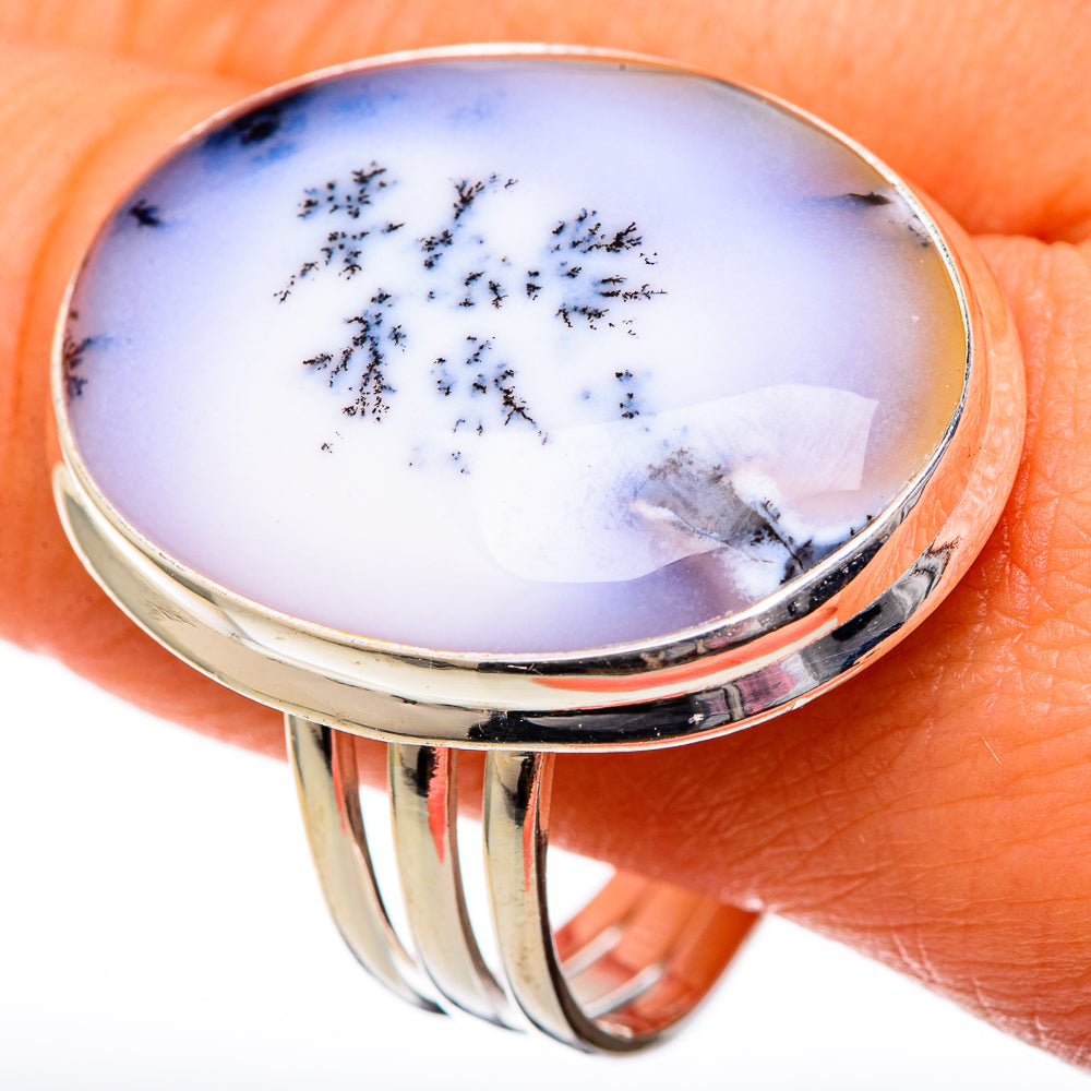 Dendritic Opal Rings handcrafted by Anasilvercos - RING101273
