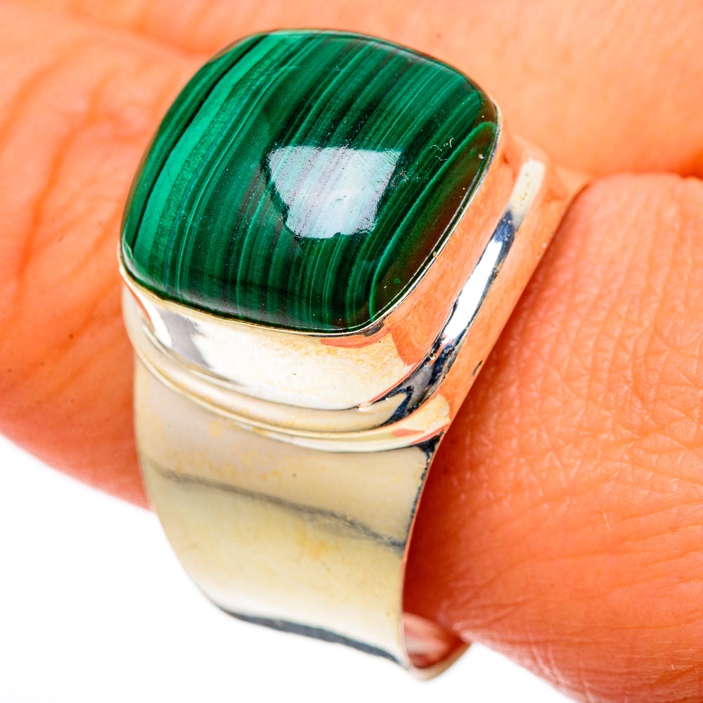 Malachite Rings handcrafted by Anasilvercos - RING101281