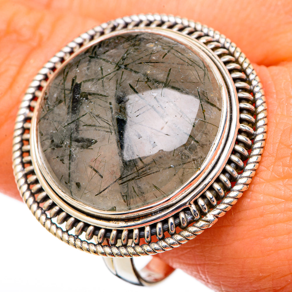 Tourmalinated Quartz Rings handcrafted by Anasilvercos - RING101289