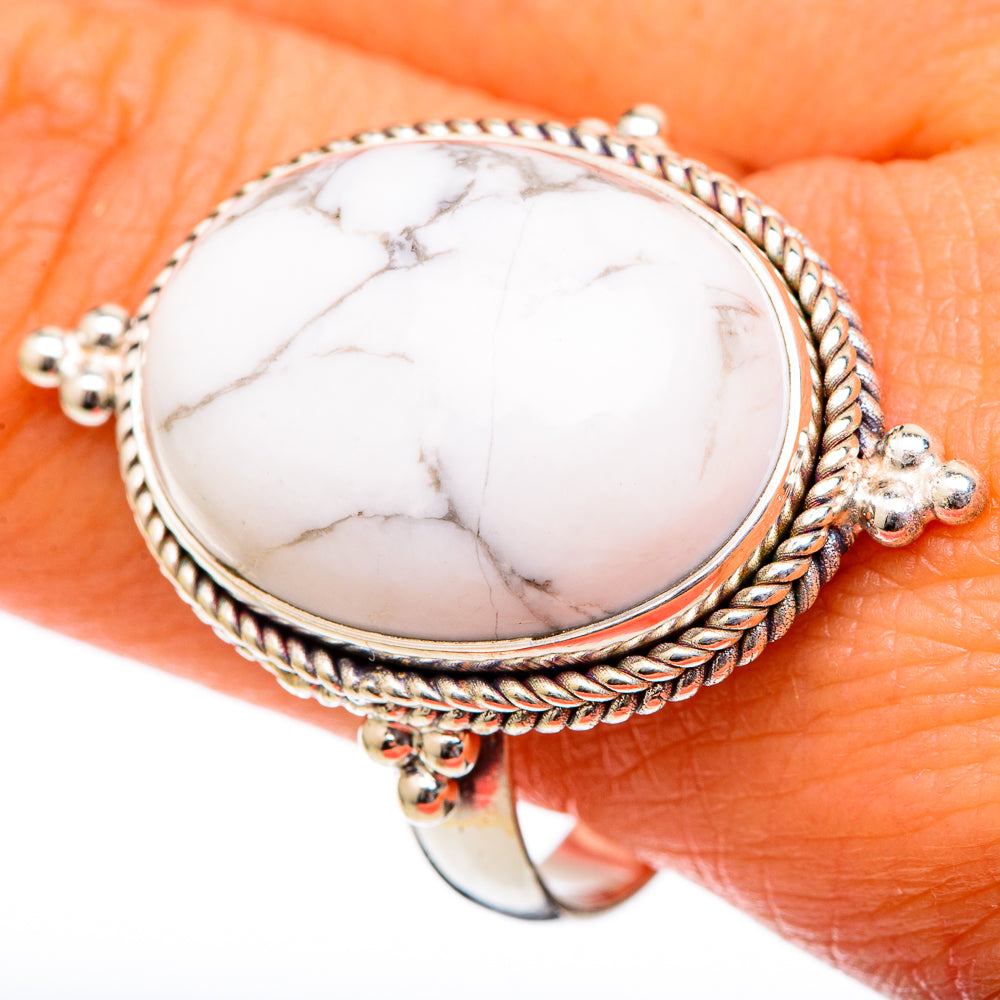 Howlite Rings handcrafted by Anasilvercos - RING101290