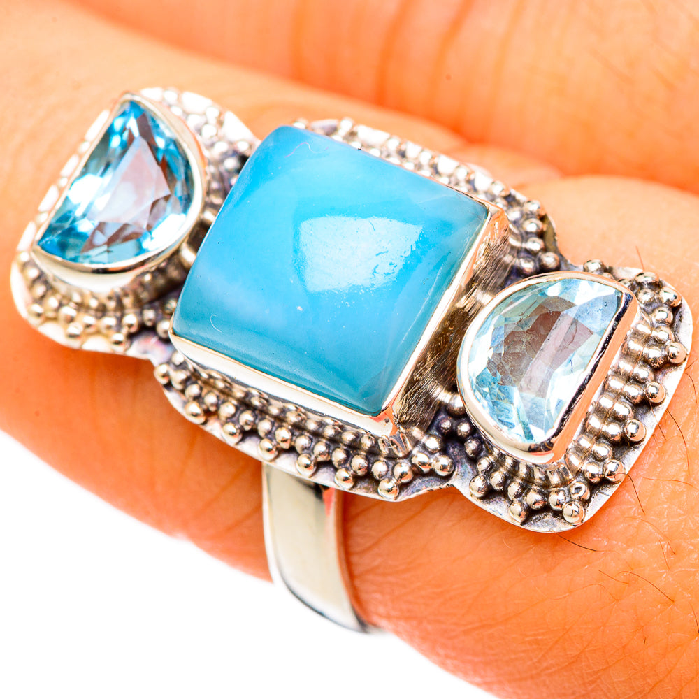 Larimar Rings handcrafted by Anasilvercos - RING101330