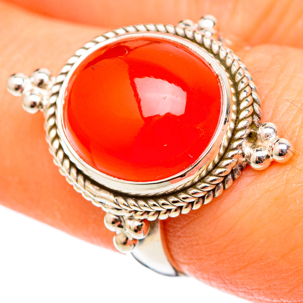 Carnelian Rings handcrafted by Anasilvercos - RING101337