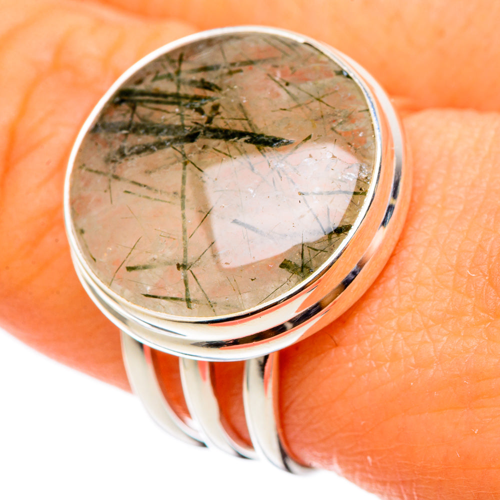 Tourmalinated Quartz Rings handcrafted by Anasilvercos - RING101348