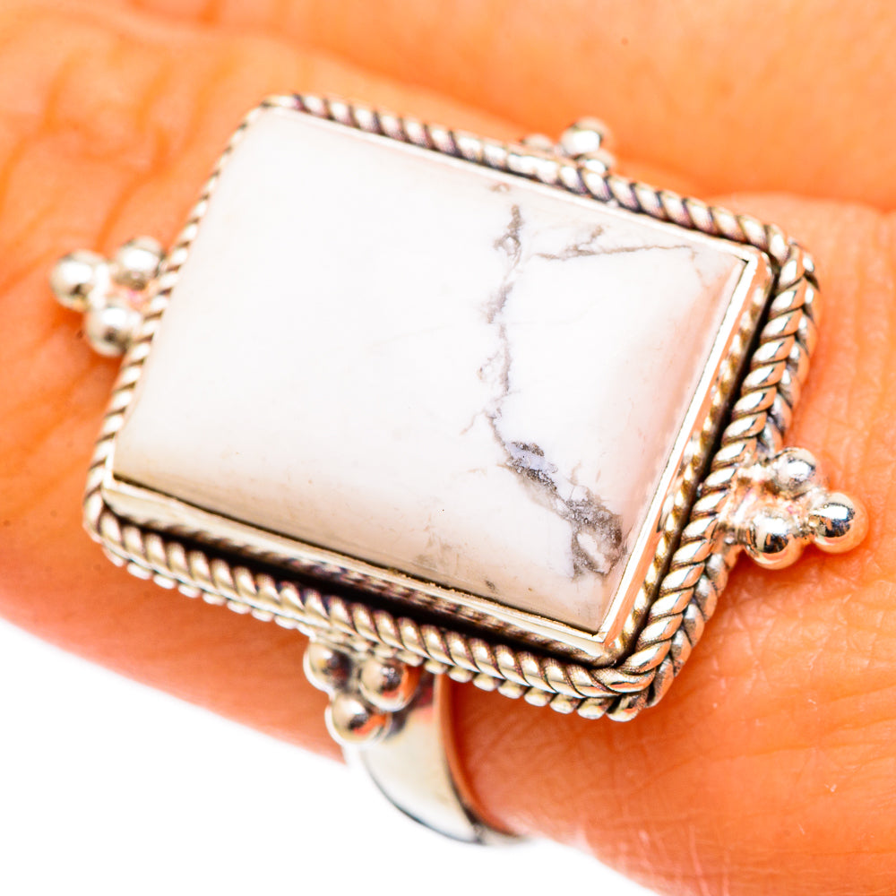 Howlite Rings handcrafted by Anasilvercos - RING101349