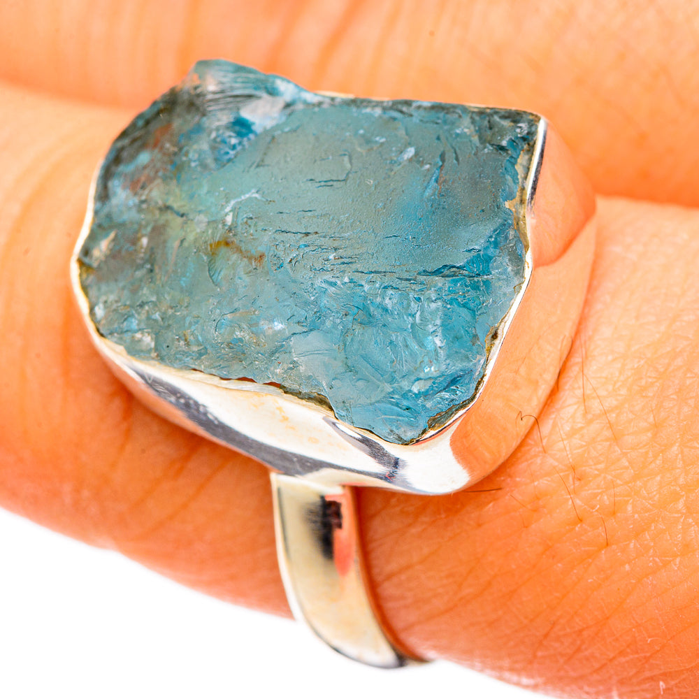 Aquamarine Rings handcrafted by Anasilvercos - RING101356