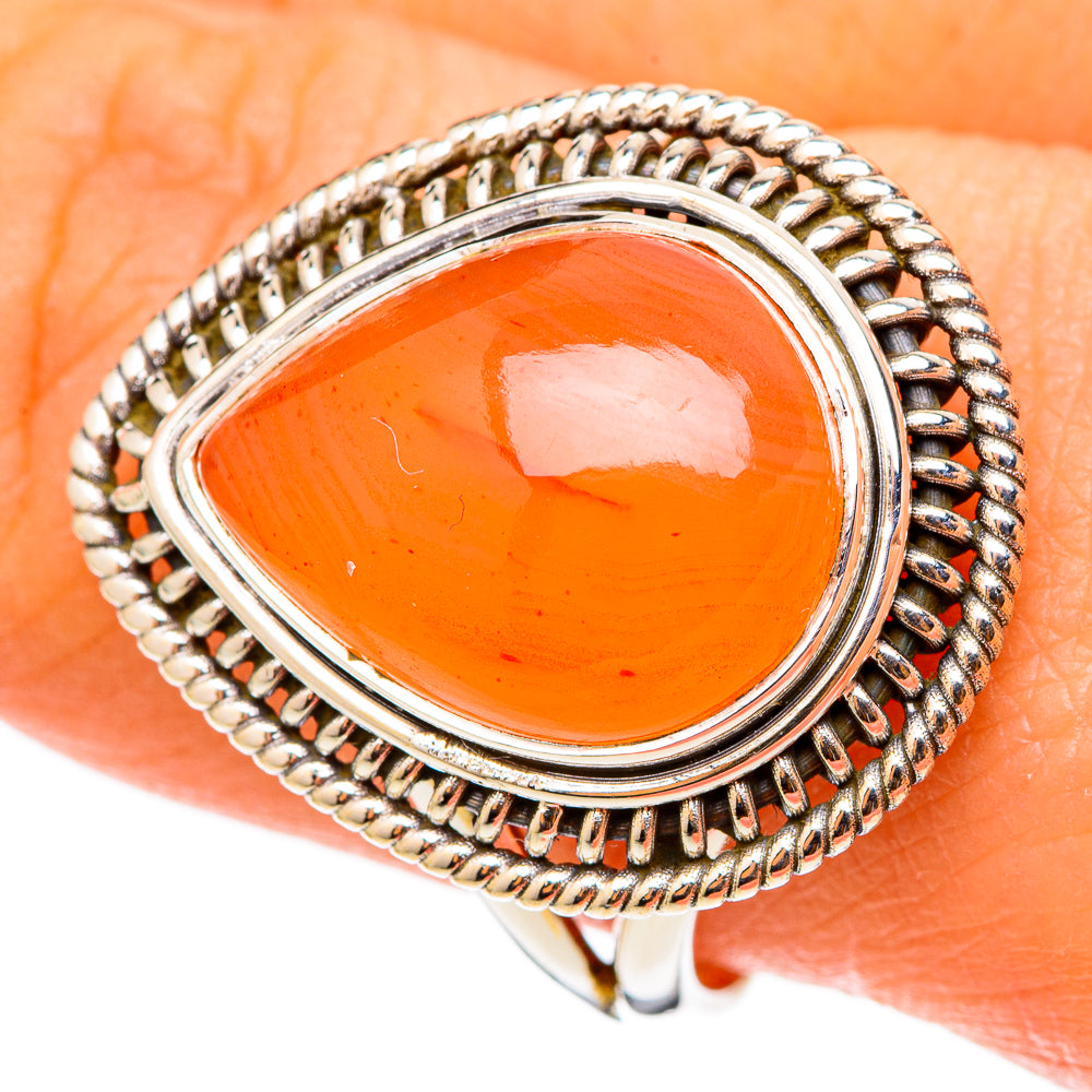 Carnelian Rings handcrafted by Anasilvercos - RING101362