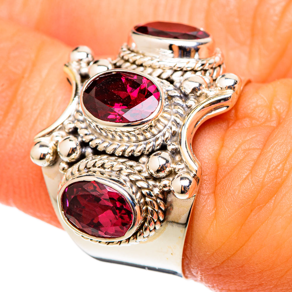 Garnet Rings handcrafted by Anasilvercos - RING101368