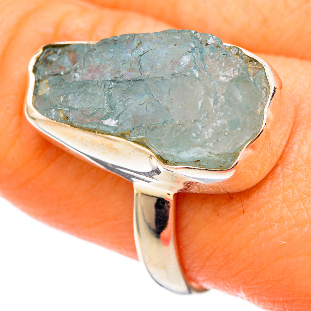 Aquamarine Rings handcrafted by Anasilvercos - RING101376