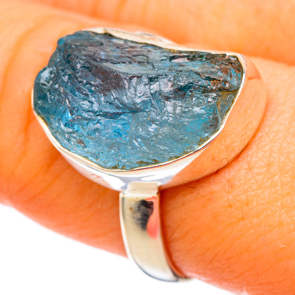Aquamarine Rings handcrafted by Anasilvercos - RING101379