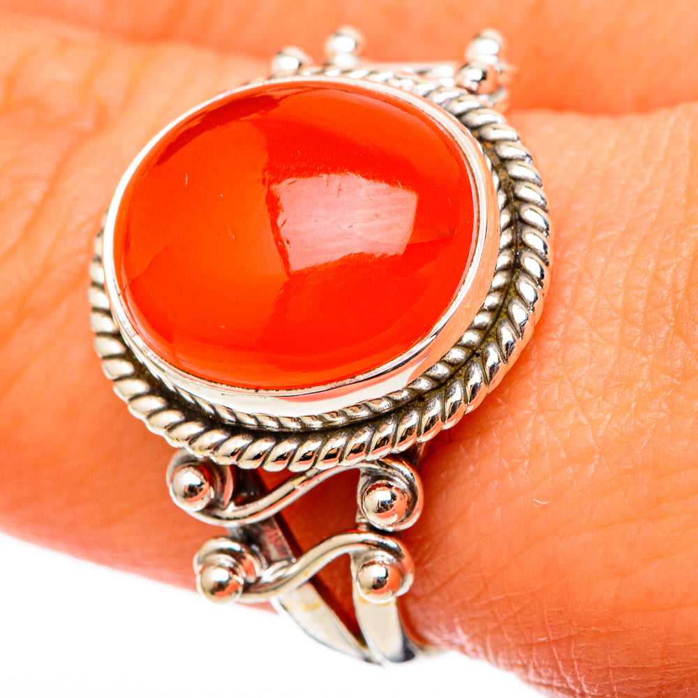 Carnelian Rings handcrafted by Anasilvercos - RING101382