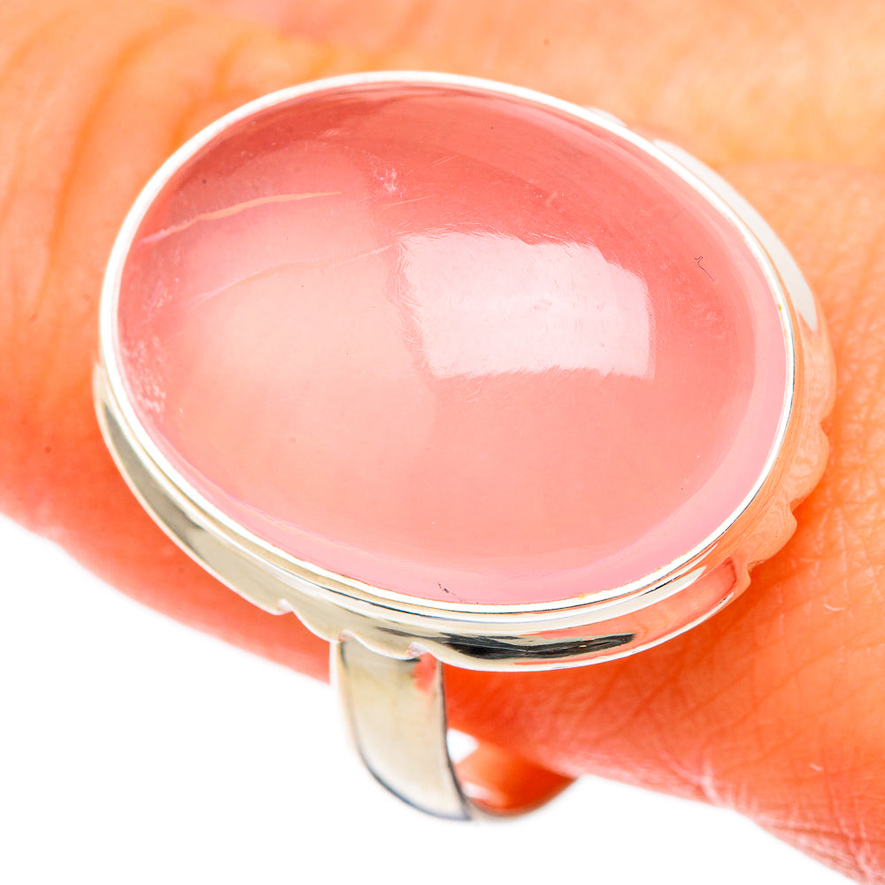 Rose Quartz Rings handcrafted by Anasilvercos - RING101384