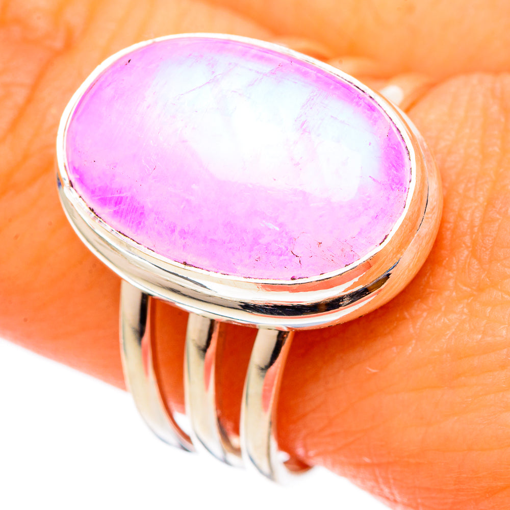 Pink Moonstone Rings handcrafted by Anasilvercos - RING101385