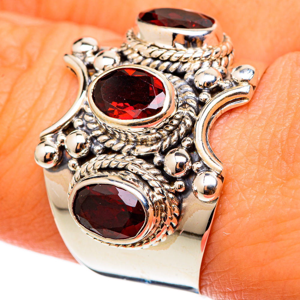 Garnet Rings handcrafted by Anasilvercos - RING101389
