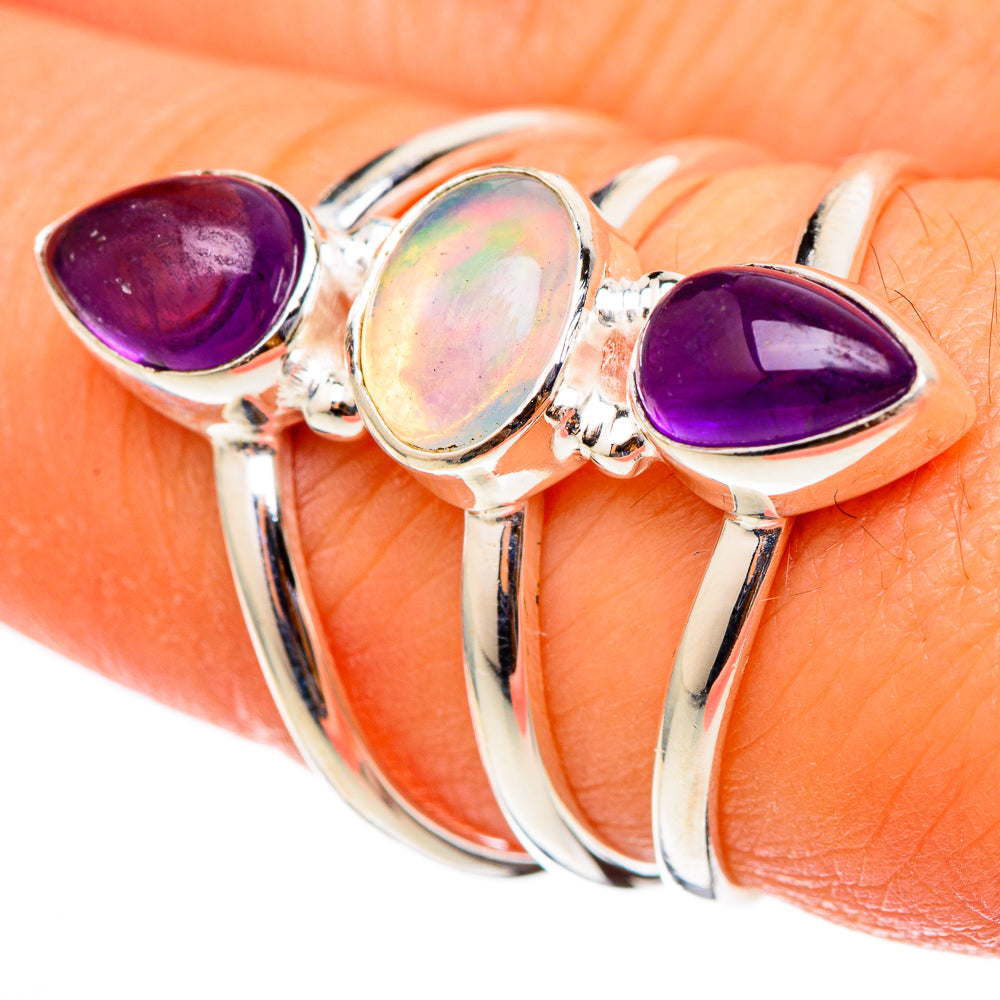 Ethiopian Opal Rings handcrafted by Anasilvercos - RING101398