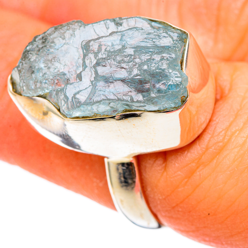 Aquamarine Rings handcrafted by Anasilvercos - RING101402