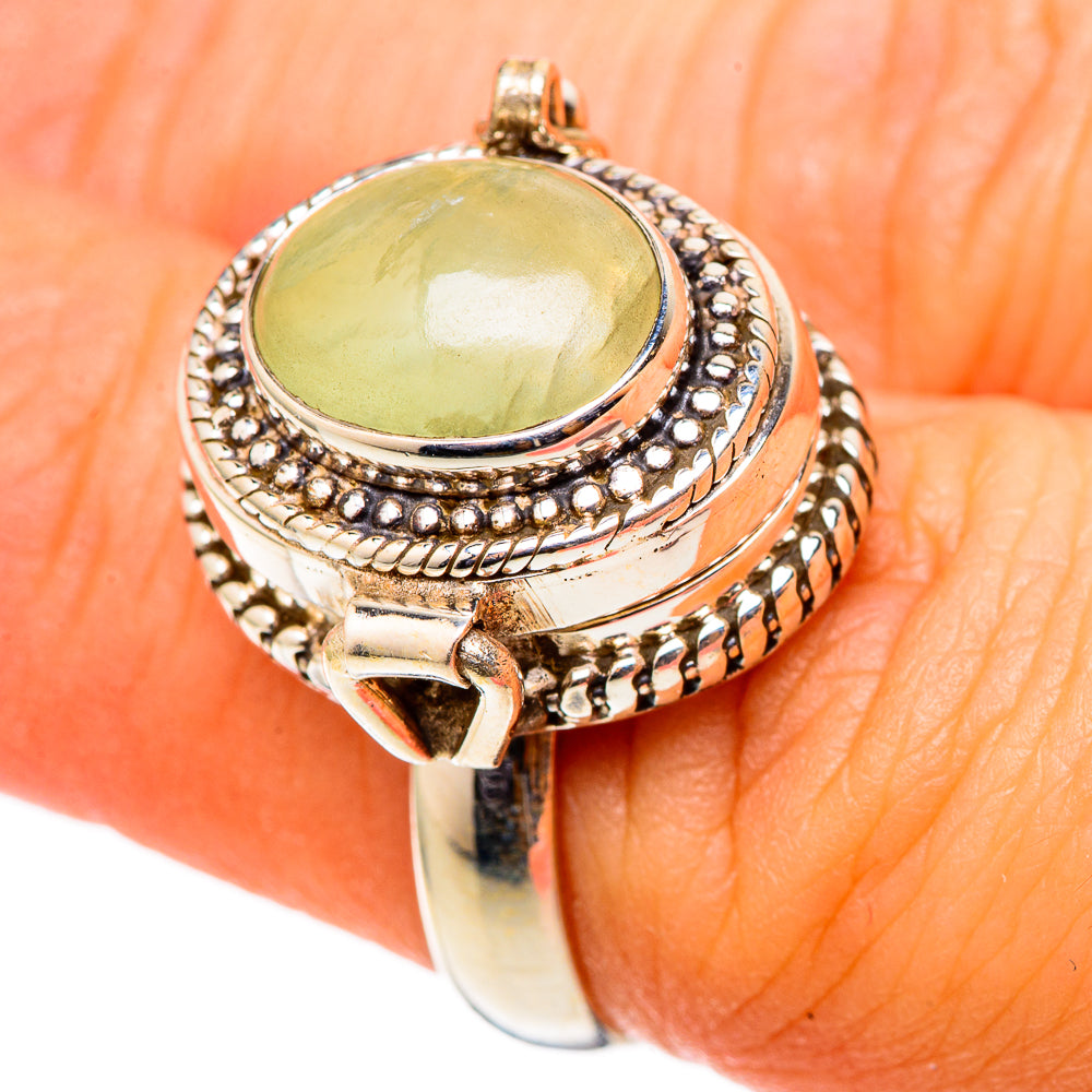 Prehnite Rings handcrafted by Anasilvercos - RING101404