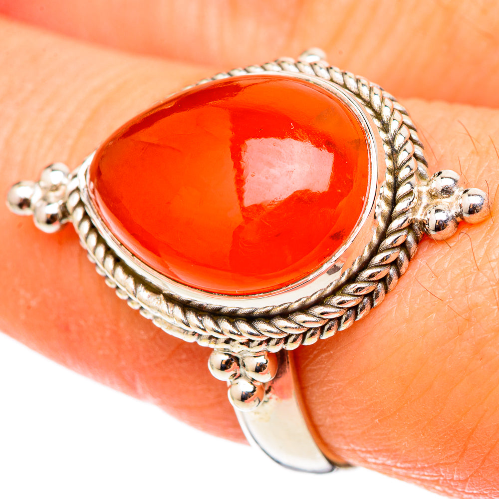 Carnelian Rings handcrafted by Anasilvercos - RING101405