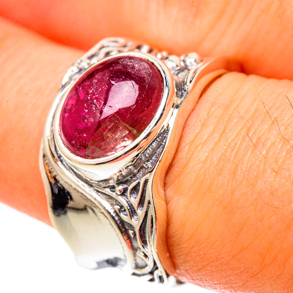 Pink Tourmaline Rings handcrafted by Anasilvercos - RING101411