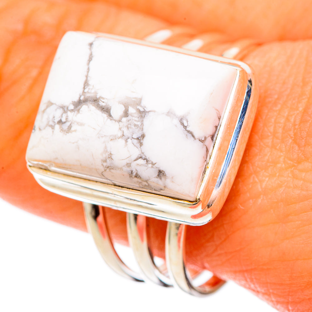 Howlite Rings handcrafted by Anasilvercos - RING101417
