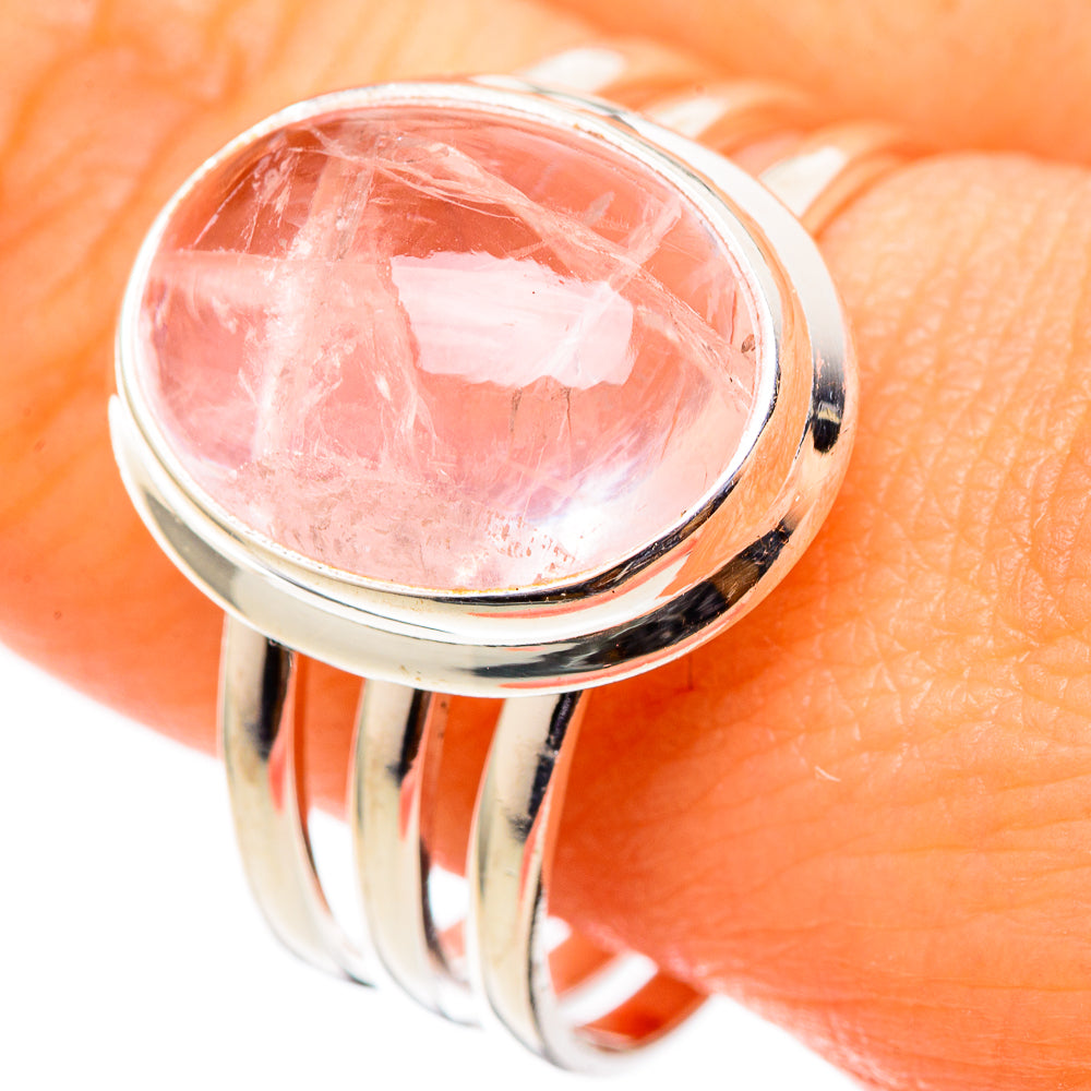 Rose Quartz Rings handcrafted by Anasilvercos - RING101427
