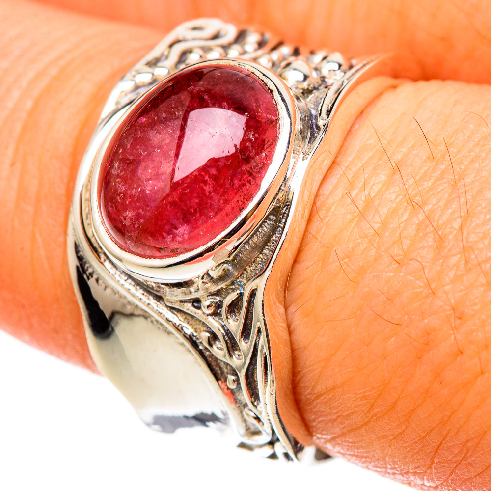 Pink Tourmaline Rings handcrafted by Anasilvercos - RING101428