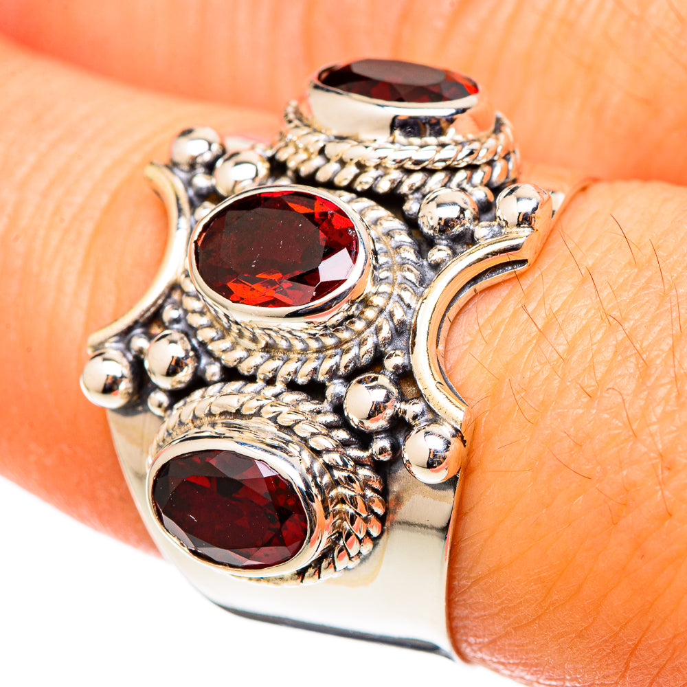 Garnet Rings handcrafted by Anasilvercos - RING101429