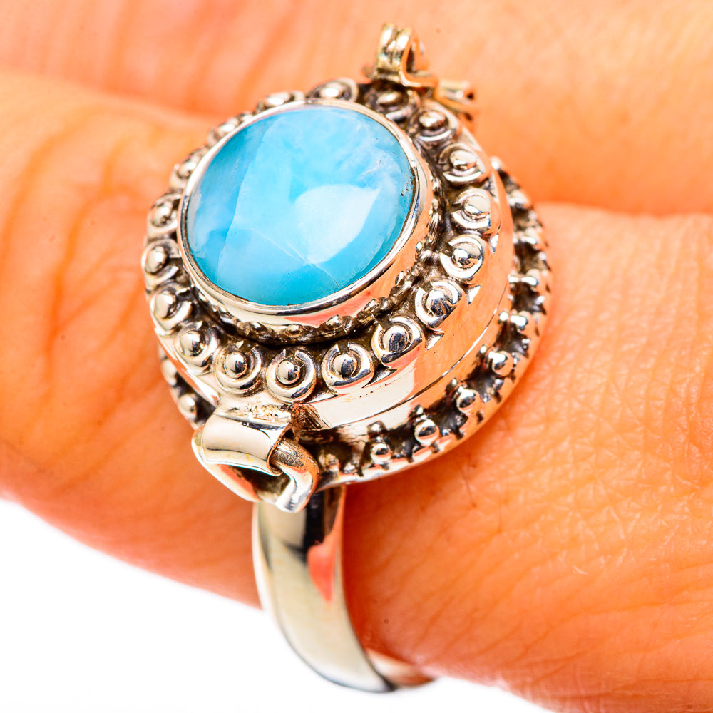 Larimar Rings handcrafted by Anasilvercos - RING101438
