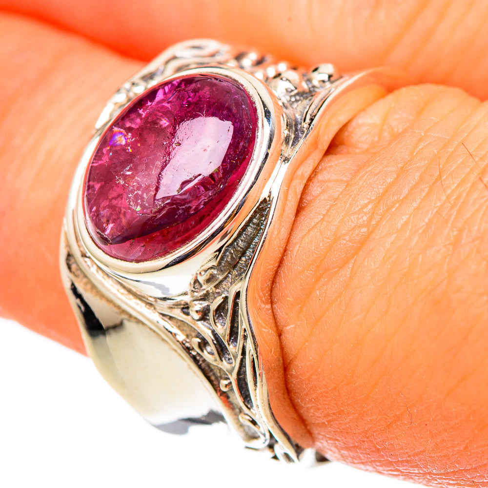 Pink Tourmaline Rings handcrafted by Anasilvercos - RING101447