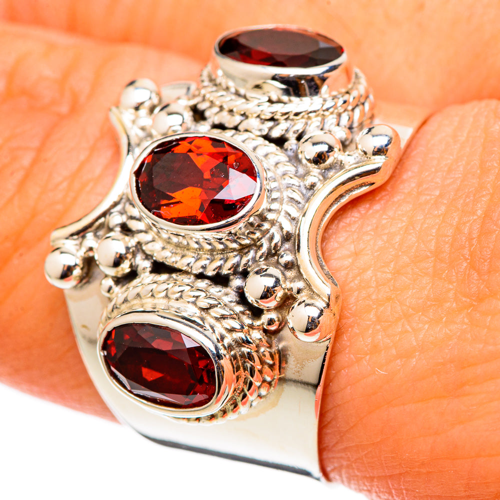 Garnet Rings handcrafted by Anasilvercos - RING101449