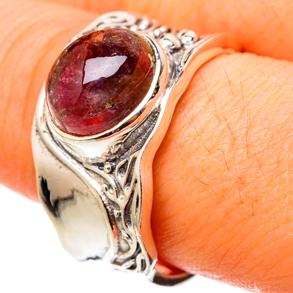 Pink Tourmaline Rings handcrafted by Anasilvercos - RING101454