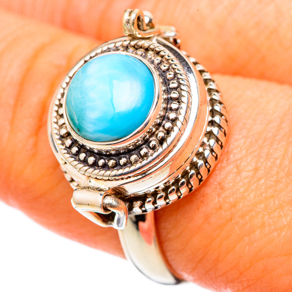 Larimar Rings handcrafted by Anasilvercos - RING101458