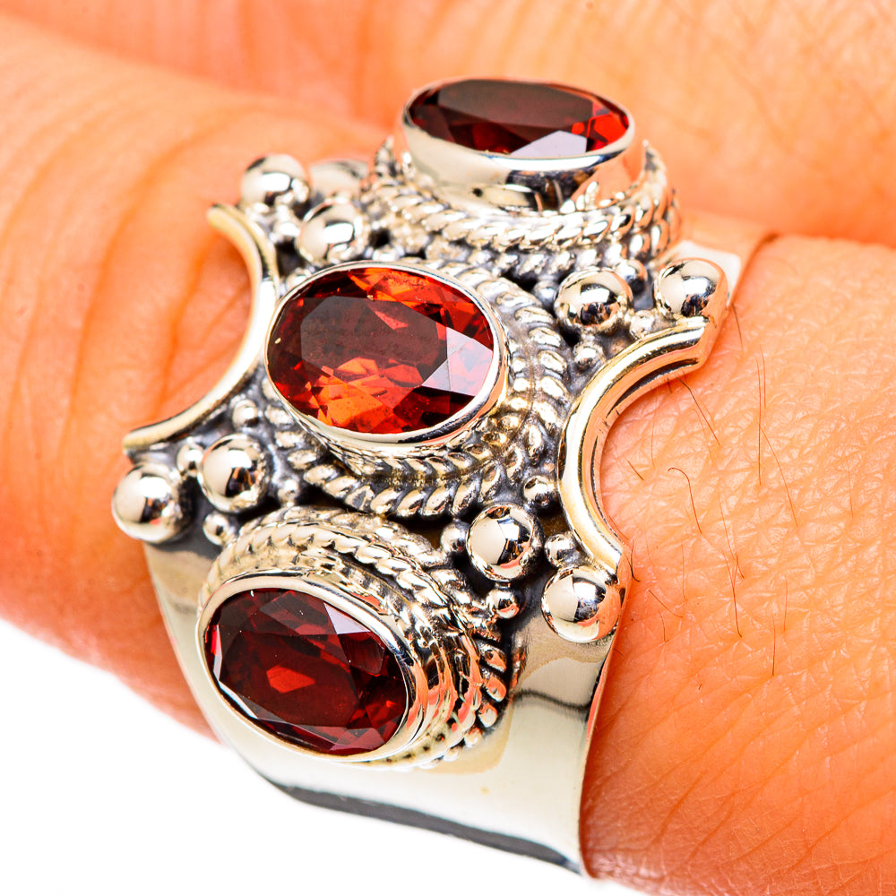 Garnet Rings handcrafted by Anasilvercos - RING101463