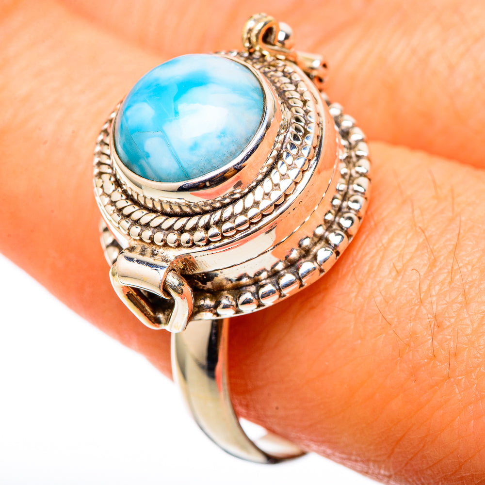 Larimar Rings handcrafted by Anasilvercos - RING101468
