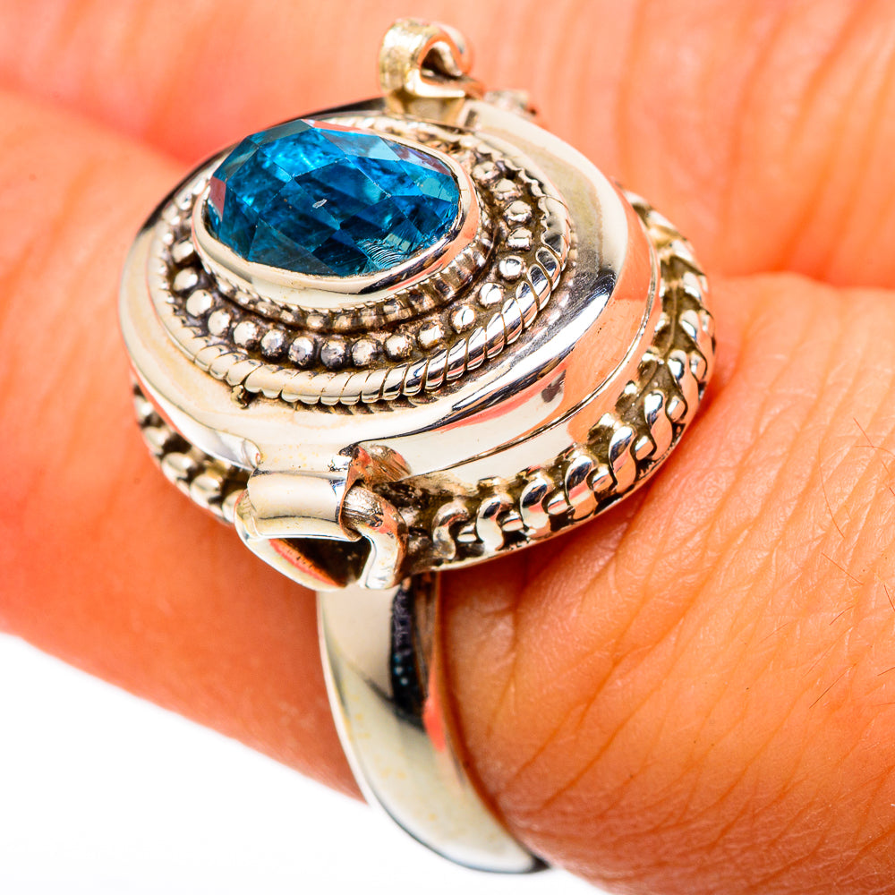 Blue Topaz Rings handcrafted by Anasilvercos - RING101469