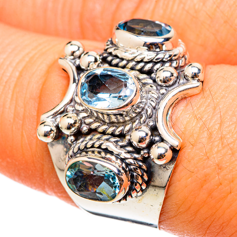 Blue Topaz Rings handcrafted by Anasilvercos - RING101470
