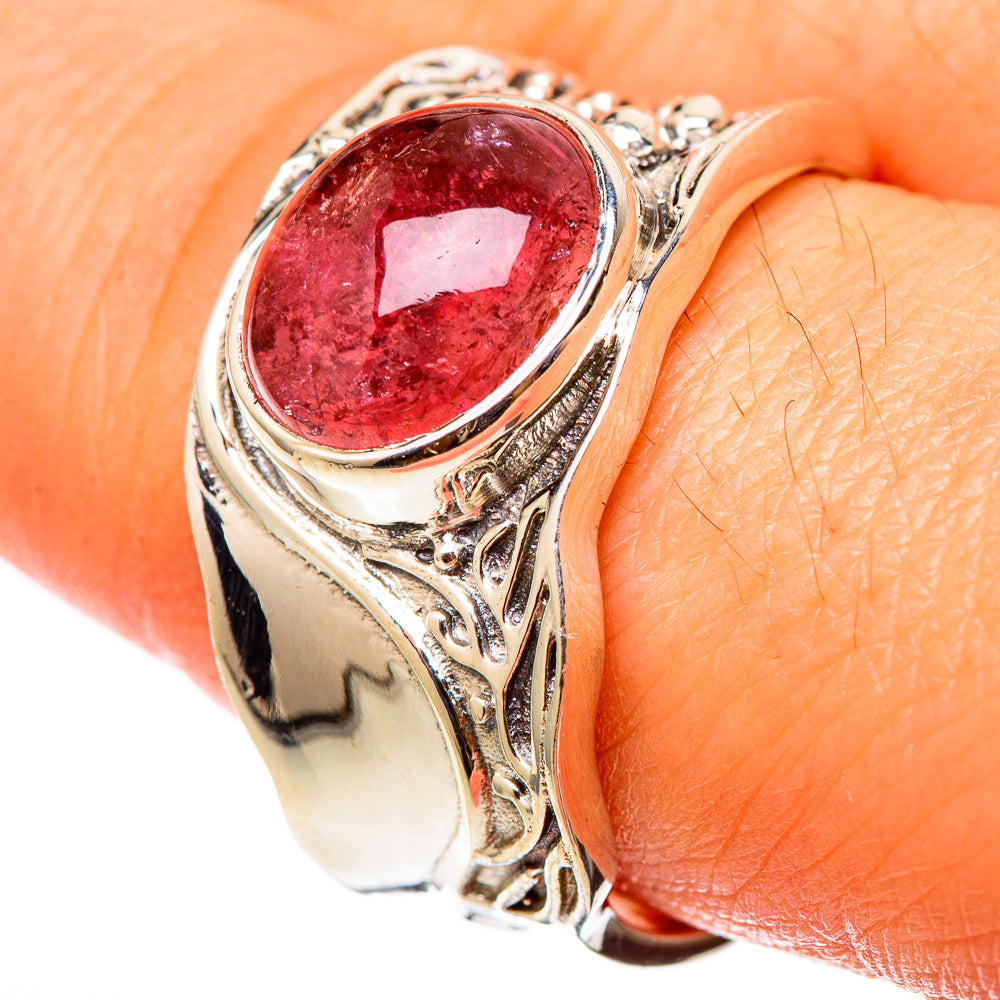 Pink Tourmaline Rings handcrafted by Anasilvercos - RING101473