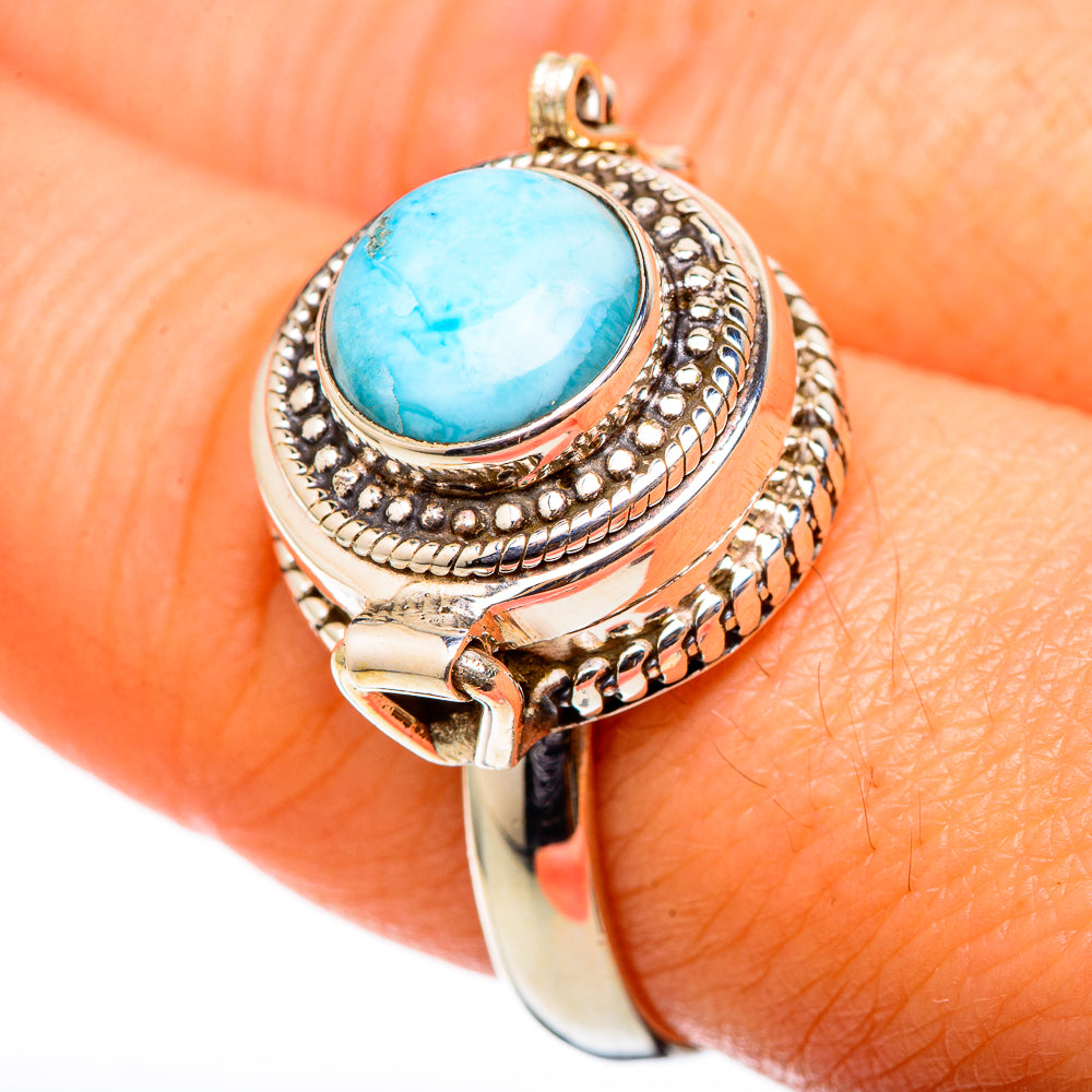 Larimar Rings handcrafted by Anasilvercos - RING101479