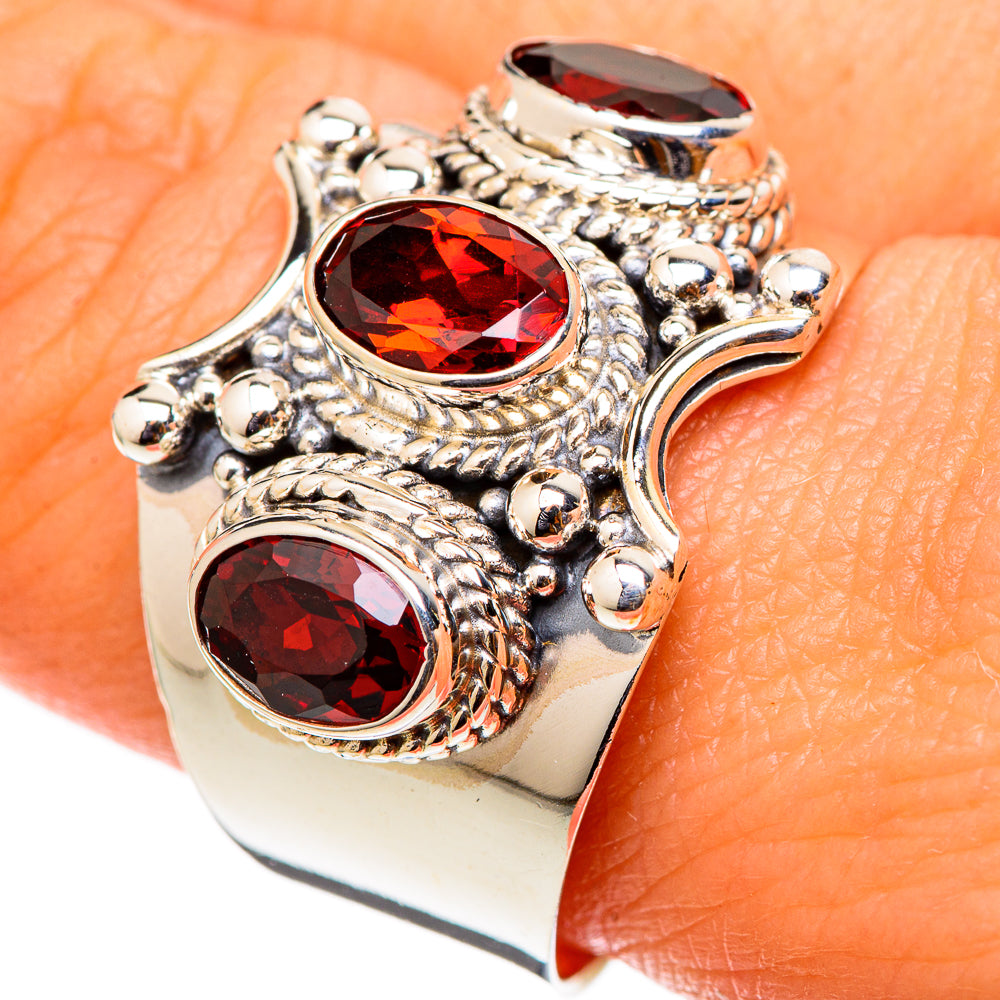 Garnet Rings handcrafted by Anasilvercos - RING101486
