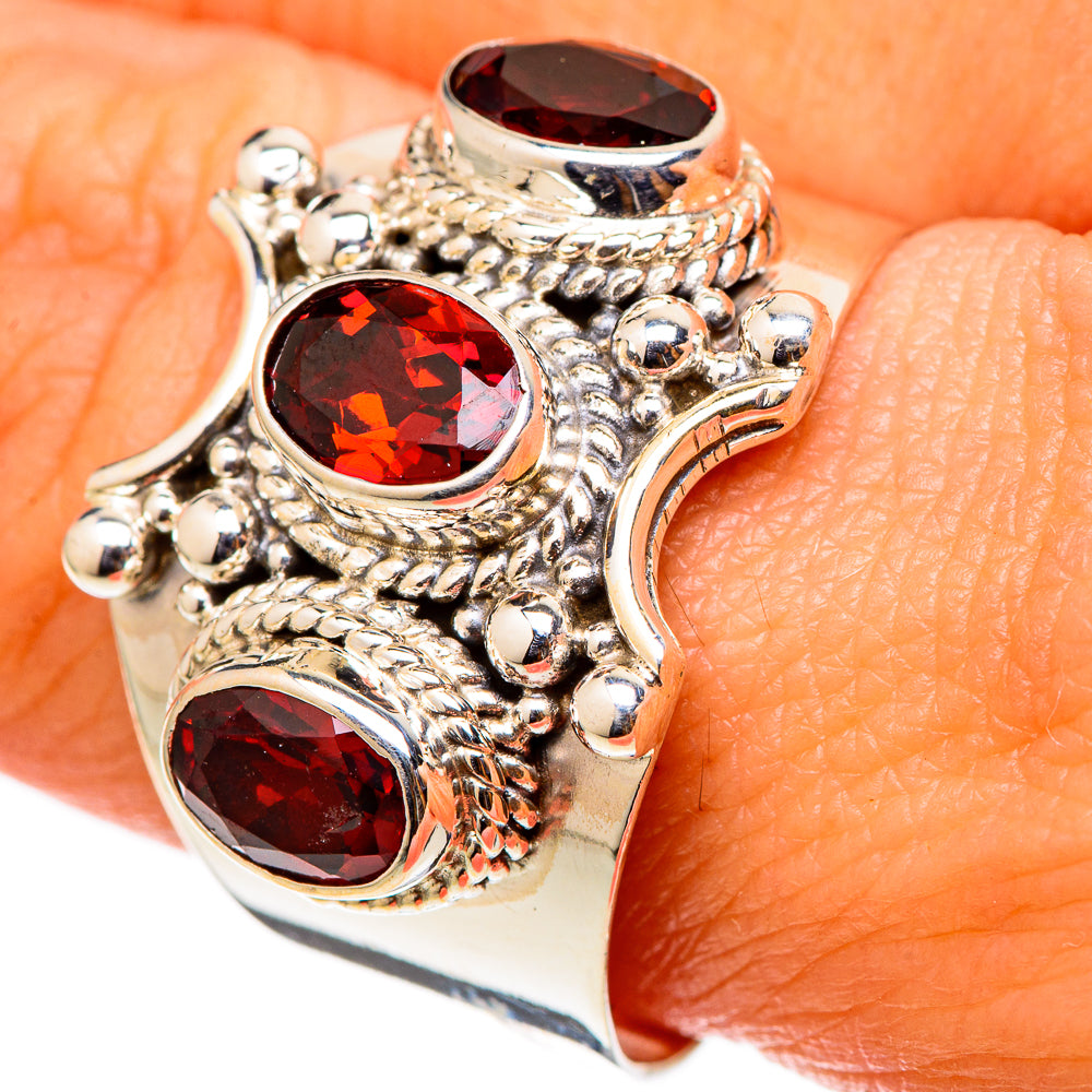 Garnet Rings handcrafted by Anasilvercos - RING101491