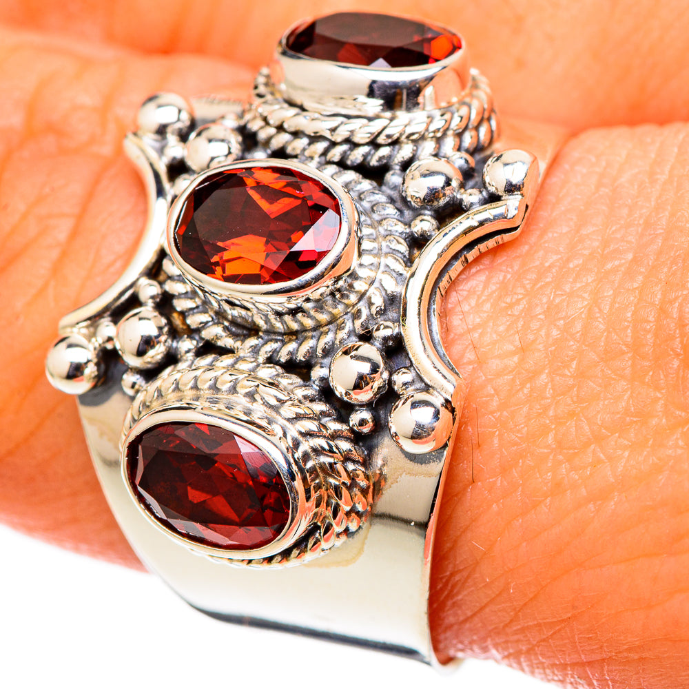 Garnet Rings handcrafted by Anasilvercos - RING101501