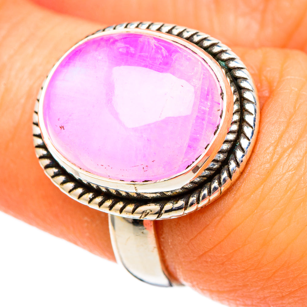 Pink Moonstone Rings handcrafted by Anasilvercos - RING101507