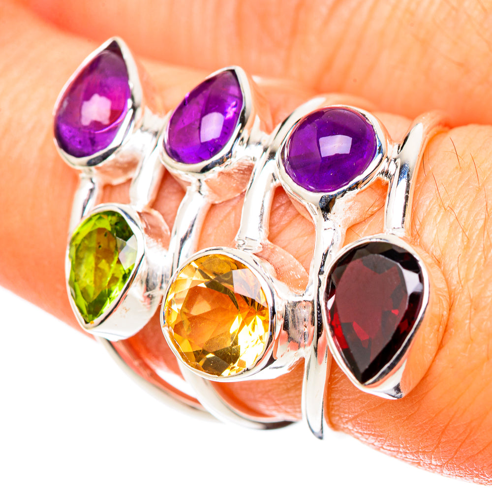 Garnet Rings handcrafted by Anasilvercos - RING101524