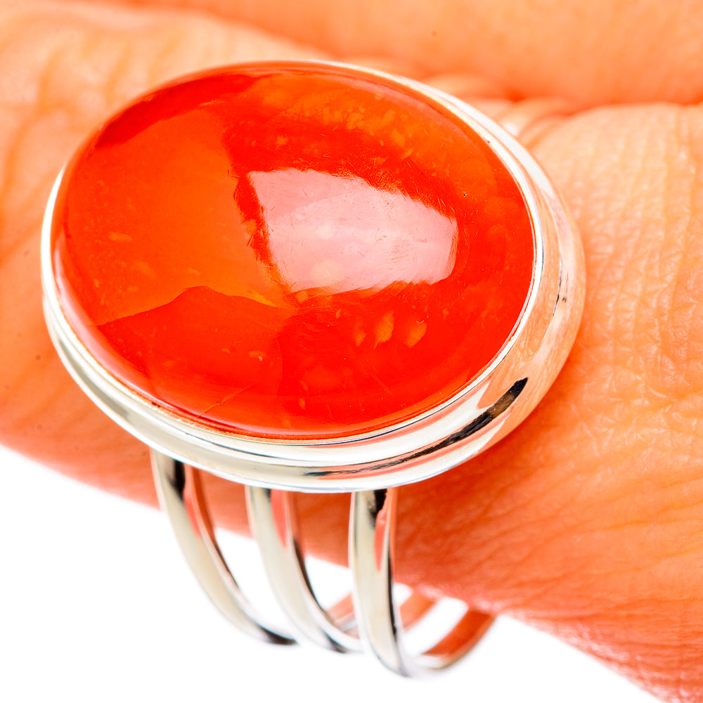 Carnelian Rings handcrafted by Anasilvercos - RING101534