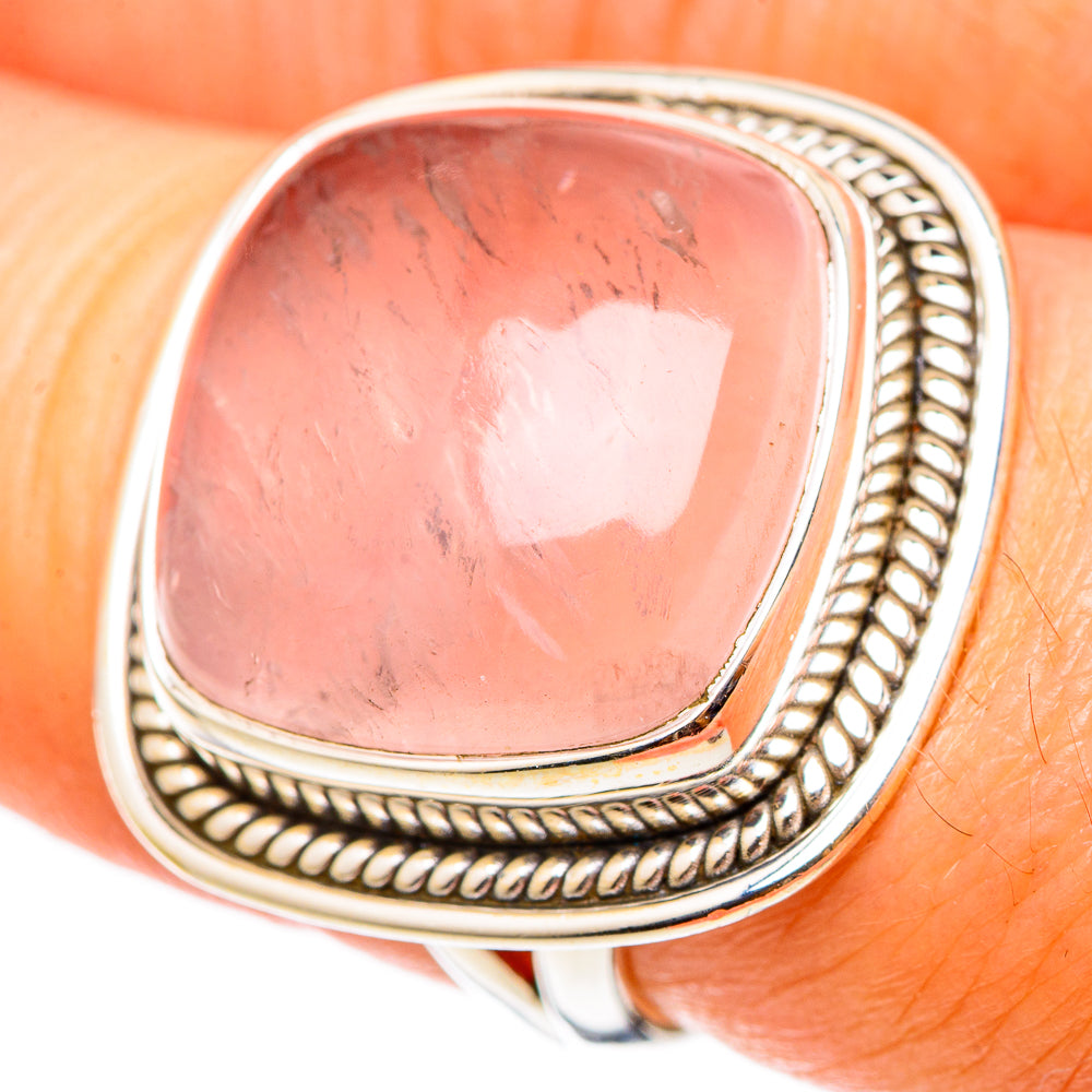 Rose Quartz Rings handcrafted by Anasilvercos - RING101556