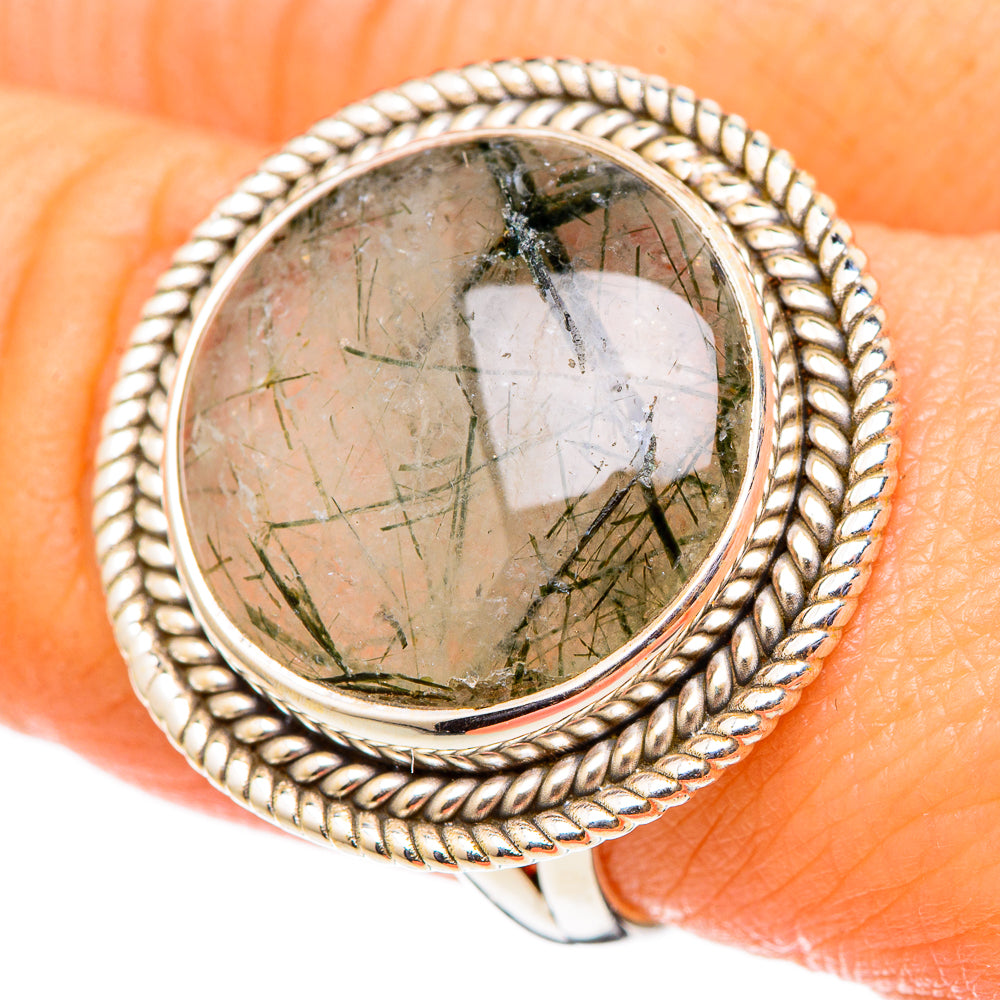 Tourmalinated Quartz Rings handcrafted by Anasilvercos - RING101562