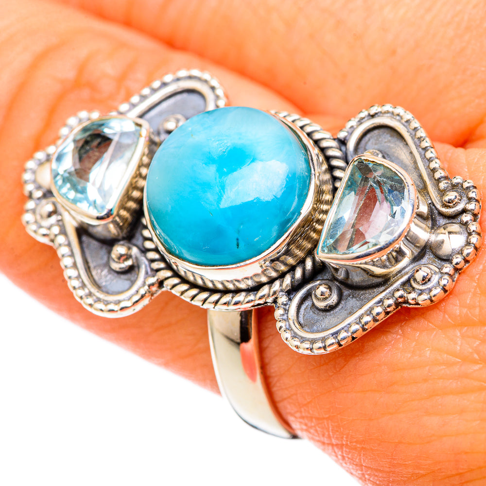 Larimar Rings handcrafted by Anasilvercos - RING101569